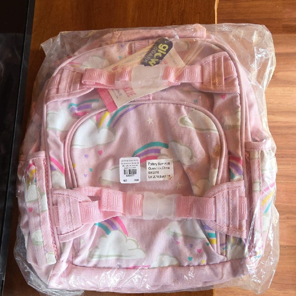 Pottery Barn Kids Pink Glow-in-the-Dark Backpack